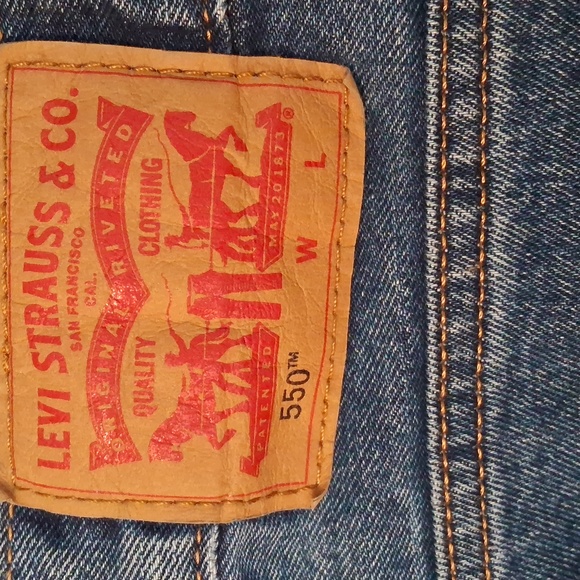 Levis 550 men's size W52 L29 denim jeans - Picture 3 of 5